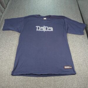 Damani Dada Shirt Mens 2XL Navy Blue Y2K Baggy Skate Casual